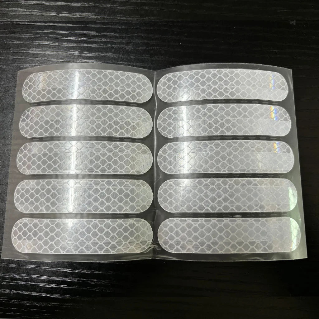 60/10pcs Motorcycle Helmet Reflective Strips Sticker Night Safe Driving Warning Tape General Fluorescent Car Decorative Stickers
