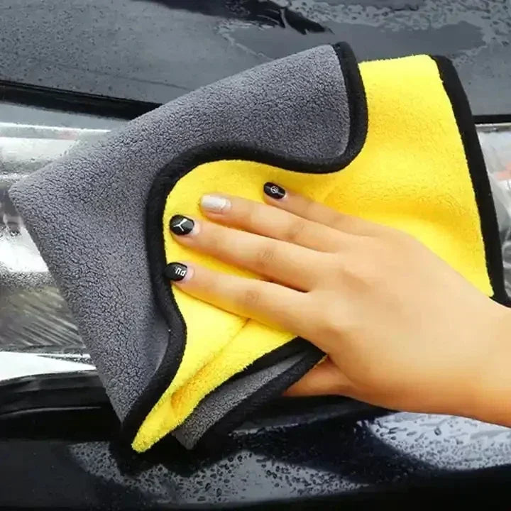 1-5 Pcs Microfiber Car Washing Towel Soft Quick Drying Windows Mirrors Wiping Rags Home Double Layer Cleaning Cloths Amagi