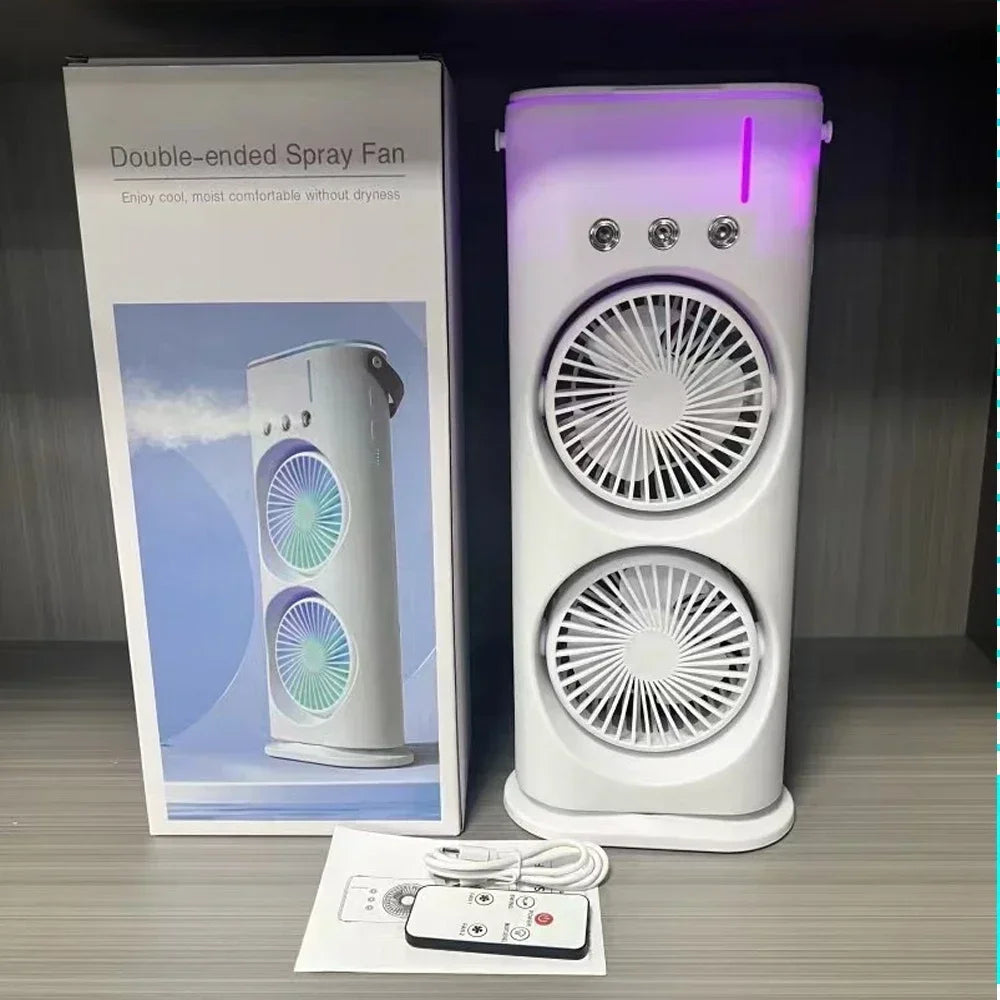 Spray Air Conditioning Fan Refrigeration Fan Household Portable Cooling Fan USB Charge Mini Electric Fan Amagi