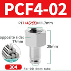 304 Stainless Steel Quick-Connect Air Hose Fittings - BSP 1/8",1/4",3/8",1/2 Pneumatic Pipe Connectors with Corrosion Resistance