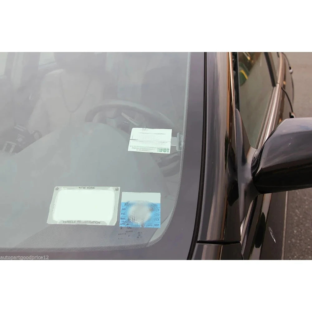 Car Vehicle Parking Ticket Permit Holder Clip Sticker Windscreen Fastener Kit Plastic Permit Card Holder Clip Sticker Car Parts
