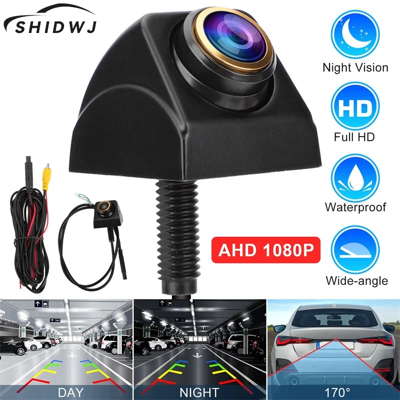 AHD 1920x1080P Car Rear View Camera 170° Fisheye Golden Lens Full HD Night Vision Vehicle Reversing Front Cameras