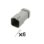 Deutsch 6-Pin Connector Waterproof 1.6mm Male Female Connector Auto Wiring Harness Cable Plug DT04-6P-C017 DT06-6S-C017