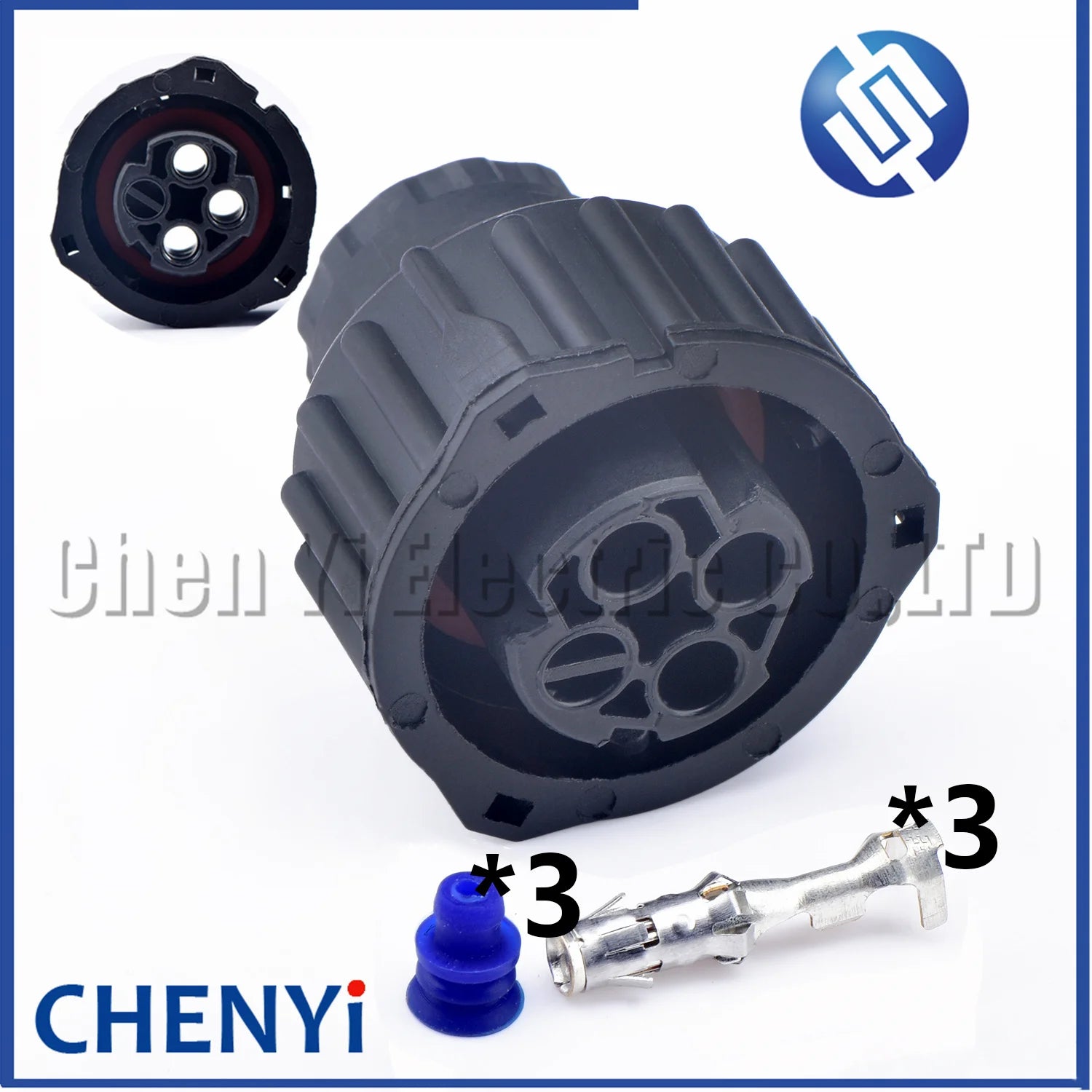 3 Pin female or male Automotive waterproof Circular connector Truck heavy machinery Plug 1-967325-2 1-967402-2 With  pin