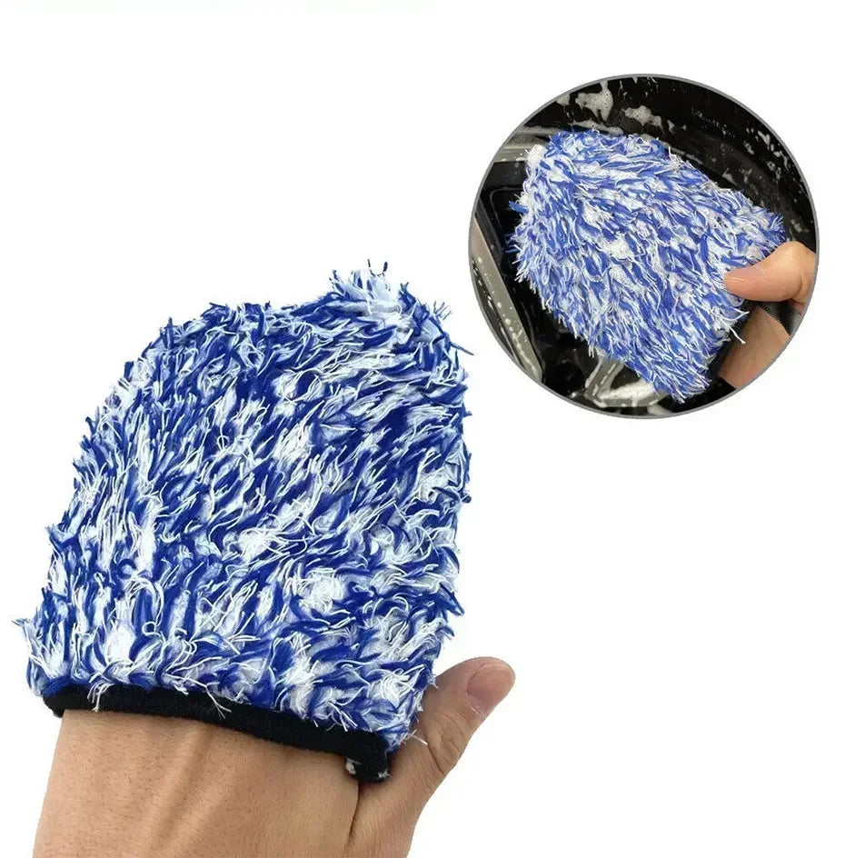 Car Tyre Cleaning Cloth Universal Car Detailer Cleaning Tool Car Wheel Cleaning Wash Glove Microfiber Auto Wash Accessorie Amagi