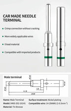50Pcs DT 1.5mm Series Pin Contact 0462-201-16141 0460-202-16141,Stainless Steel 16AWG Deutsch Crimp Solid Female/male Terminals