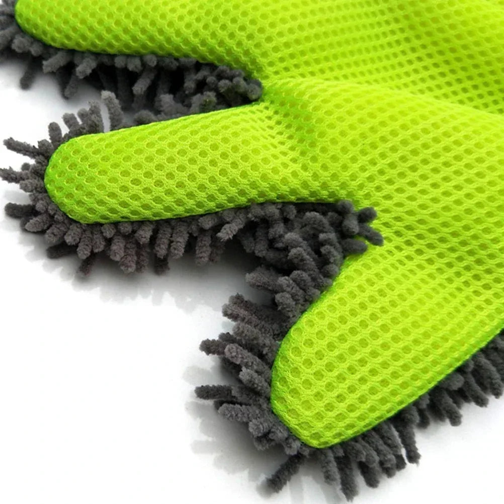 Five Finger Washing Car Gloves Plush Sponge Wheel Hub Cleaning Thickened Plush Does Not Damage Car Paint Comprehensive Amagi