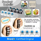 Keyboard Keychain Light Up Keyboard Keychain Stress Relief Clickable 4LEDs Button Toy for People with Anxiety Desk Decor Amagi