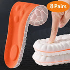 1/2 Pairs 4D Cloud Technologyt High Elasticity Sports Deodorant Insoles for Shoes PU Sole Breathe for Feet Men Running Insole