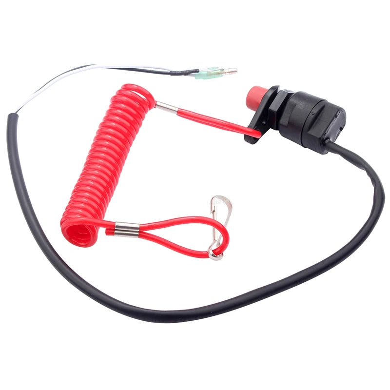 Emergency engine shutdown and power-off switch safety pull rope device outside the rail of the motorcycle ATV four-wheel beach b