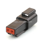 2-PIN Automotive Waterproof Sockets Car 1.6mm Male Female Wiring Harness Connector with Wires Black DT04-2P-E004 DT06-2S-P012