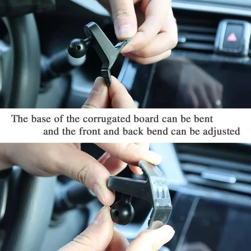 Car Phone Black Holder Sticky BaseBendable Design Can Be Adapted To A Variety of CurvatureSoft Rubber MaterialBall Head17mm