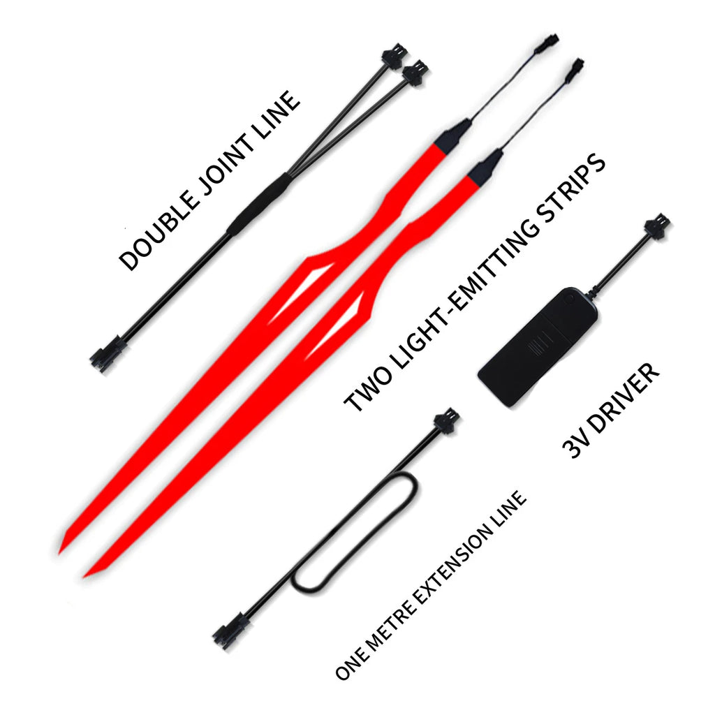 Light Up Your Ride Motorcycle LED Warning Strip with Multicolor Reflective Lights Light Film DIY Helmet Strip Accessories