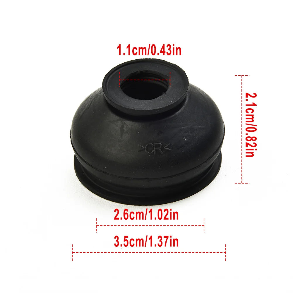 6 Pcs Universal Black Rubber Tie Rod End Ball Joint Dust Cover Car Suspension Steering Ball Joint Parts Accessories