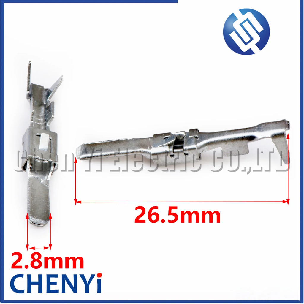50 Pcs 2.8mm series male loose Pin unsealed Wire Crimp Brass tin plating terminals 962883-1