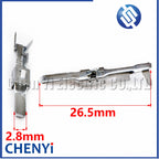 50 Pcs 2.8mm series male loose Pin unsealed Wire Crimp Brass tin plating terminals 962883-1