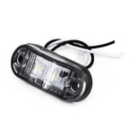 2Pcs Set White Marker Lights 12V LED Car Side Marker Tail Light 24V Trailer Truck Lamp Waterproof Plastic Signal Lamp