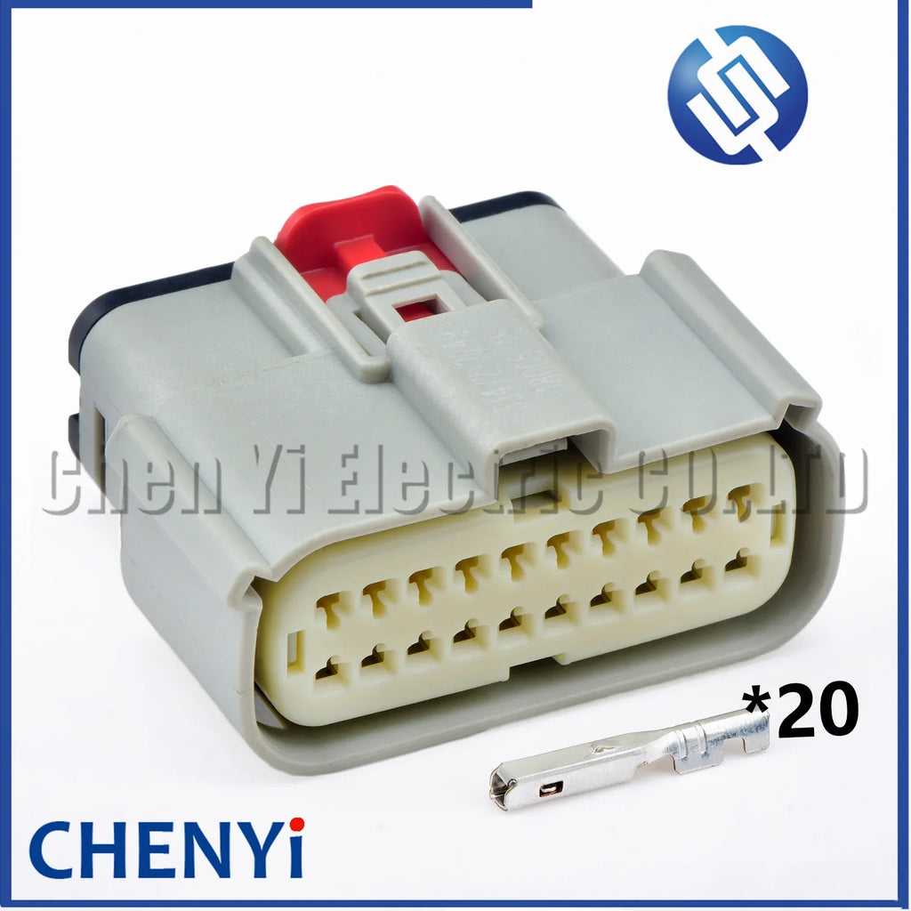 Grey 20 Pin Autowaterproof connector female or male excavator panel Plug With Pins 33472-2749 33472-2249 For JCB