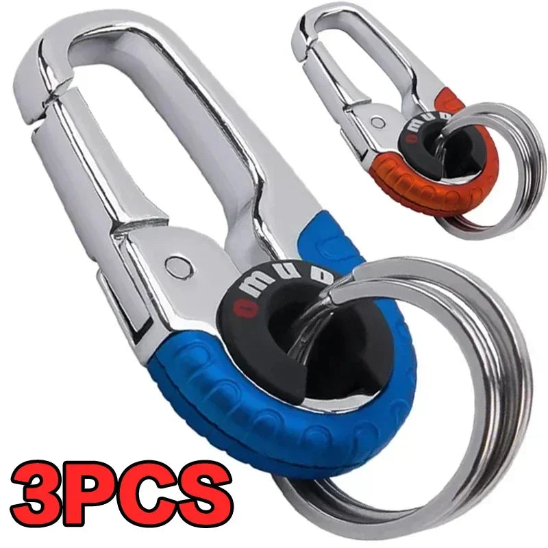 Men's Keychain Hook Stainless Steel Buckle Outdoor Carabiner Climbing Tool Double Ring Car Fishing Key Ring Car Amagi