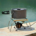Outdoor Foldable Mini Stove Holder Stainless Steel Camping Cookware Pots Stand for Backpacking/Camping/Picnic/Traveling/Fishing