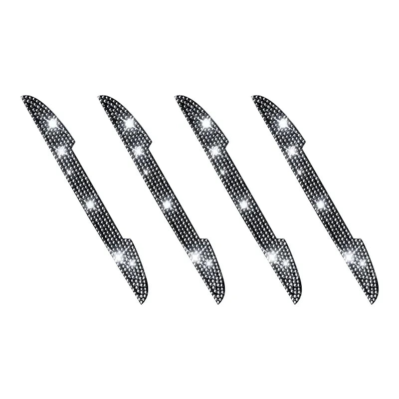 Bling Rhinestone Car Door Handle Scratch Protectors Suitable For All Cars Vehicles SUVs Side Mirrors Car Door Edge Guards Amagi