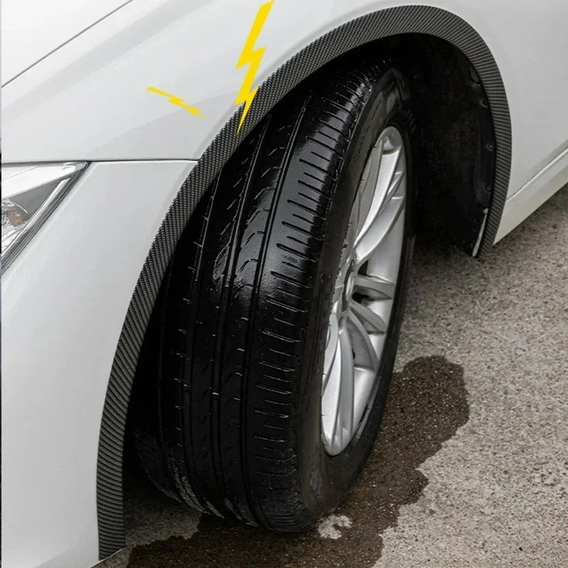 Car Wheel Eyebrow Anti-collision Strip Self-adhesive Carbon Fiber Pattern Full Back Glue Universal Wheel Eyebrow Rubber amabilis