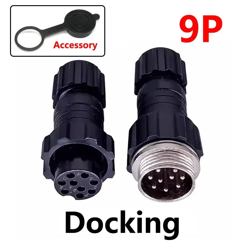 5/20Sets GX16 M16 QL16 16MM Aviation Plug&Socket:Male Female Docking Back Nut Panel Mounted Connector with 2/3/4/5/6/7/8/9 Pins