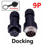5/20Sets GX16 M16 QL16 16MM Aviation Plug&Socket:Male Female Docking Back Nut Panel Mounted Connector with 2/3/4/5/6/7/8/9 Pins