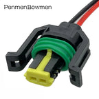 1 Set 2 Pin Automobile Fuel Injector Socket Waterproof Wiring Harness Female Connector Sheath with Wire 444040-2