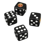 4Pcs/Set Plastic Wheel Stem Tyre Air Valve Dustproof Cap Gold Dice Tire Tyre Valve Caps Bike Auto Truck Tire Valve Dust Cap Amag