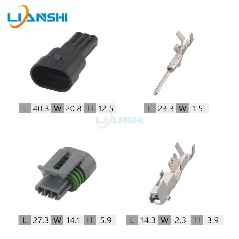 12162280 Automotive Sensor plug 3p ignition coil waterproof connector 3-hole sheath with terminal