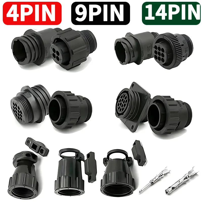 AMP/TE CPC Circular Connector – 4/9/14 Pin, 182919-1 / 206153-1 / 182647-1, Plug with Pins for SMEMA & Automotive Sensor