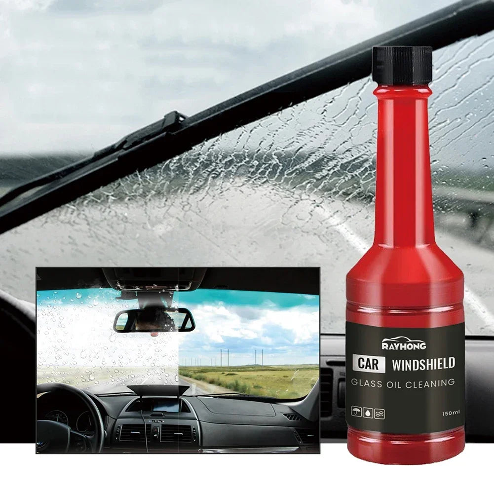 150ml Car Glass Oil Film Remover - Windshield Cleaner, Stain & Rain Scratch-Free Wiper Fluid Amagi