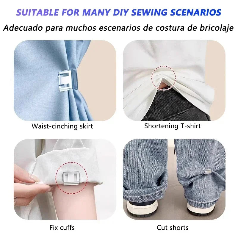 Invisible Leg Shortening Clip, Non-Slip Pants Edge Clip, Quick Fix Hem Clip, Hidden Pants Adjuster, Sewing Accessories Amagi