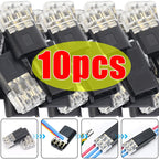 10/1pcs New Electrical Connector 3-Wire Interchangeable Quick Wire Connector Automotive Wire Cable Ribbon Terminal Connector