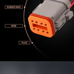 8-PIN Waterproof Electrical 1.6mm Male Female Connector For Car Motor With Wires DT04-08PA-C017 DT06-08SA-C017