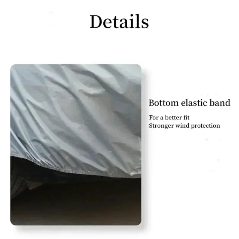 Universal Fit Full Car Cover Waterproof Dustproof All-Season PE Film Coat with Aluminum Protective Sunshade UV Ray Reflection