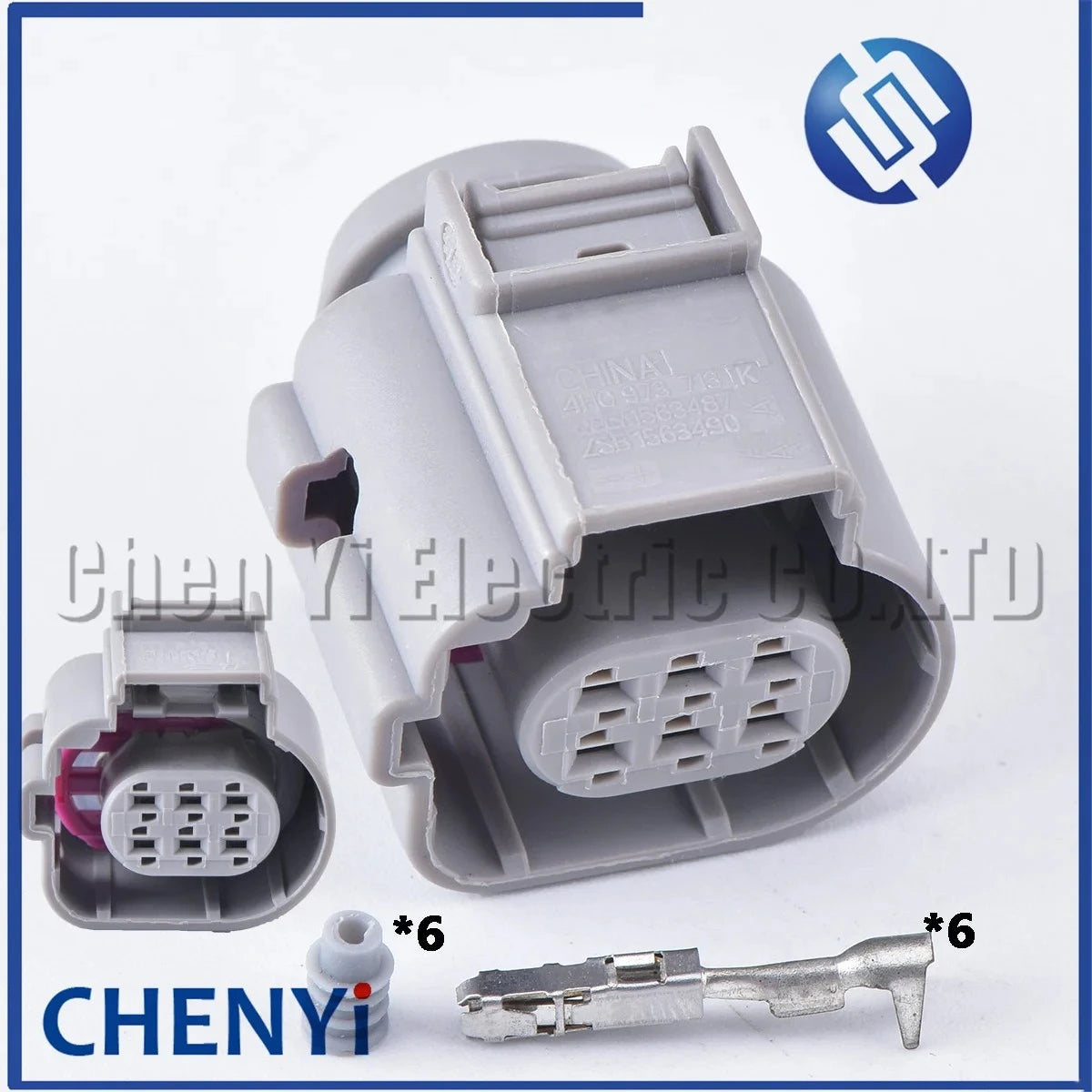 6 Pin gray Auto waterproof connector front oxygen sensor plug throttle EGR Valve plug 4H0973713B 4H0 973 713B 4H0973713