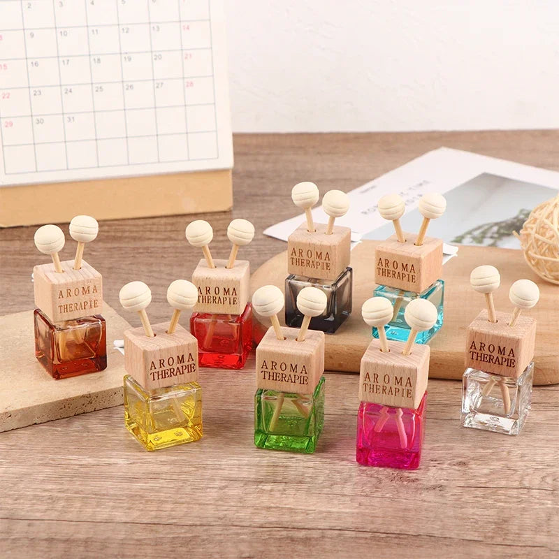 Car Fragrance Empty Glass Bottle Clip Cute Car Air Freshener Bottle Perfume Clip Air Vent Outlet Auto Accessories Amagi