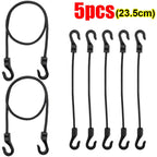 Heavy Duty Bungee Cords with Hooks Elastic Tie Down Straps for Car Roof Rack Motorcycle Luggage Cargo Net Camping Tent Rope