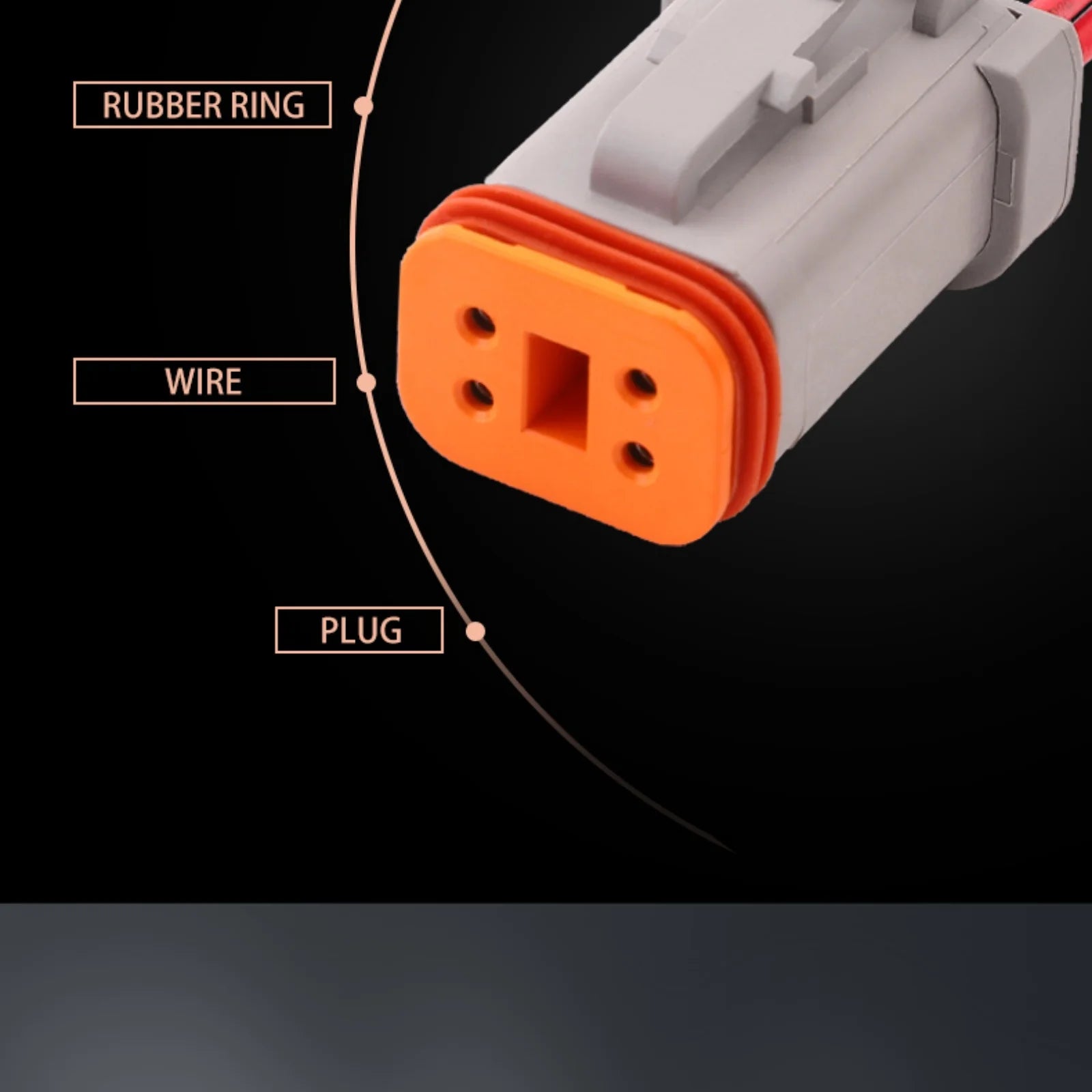 4-PIN Connector Waterproof 1.6mm Series Male Female Connectors Wiring Harness DT04-4P-C017 DT06-4S-C017