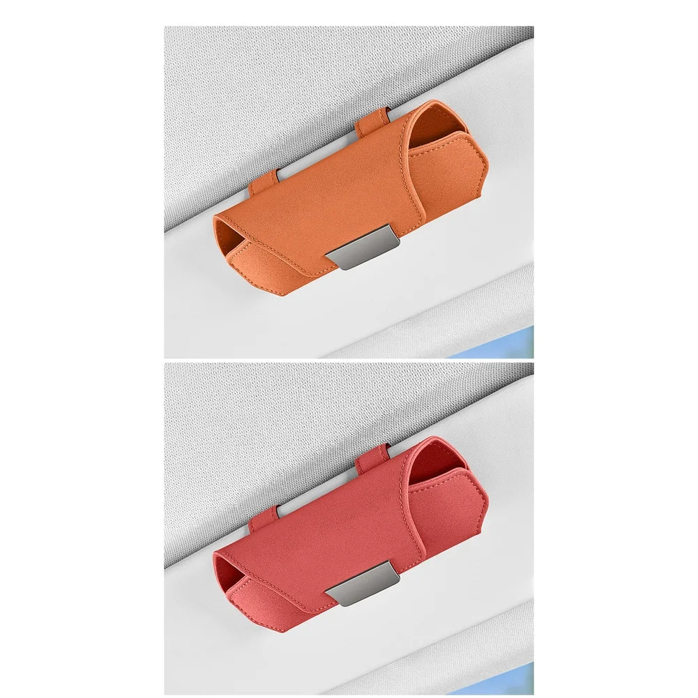 1PC Car Eyewear Organizer Car Glasses Case Suede Material Sun Visor Holder Car Sunglasses Holder Case Glasses Box