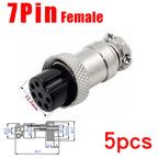 5Pcs GX16 Aviation Connector 2/3/4/5/6/7/8/9/10 Pin Male Plug Female Socket 16mm Wire Panel Mount Nut Type Circular Adapter