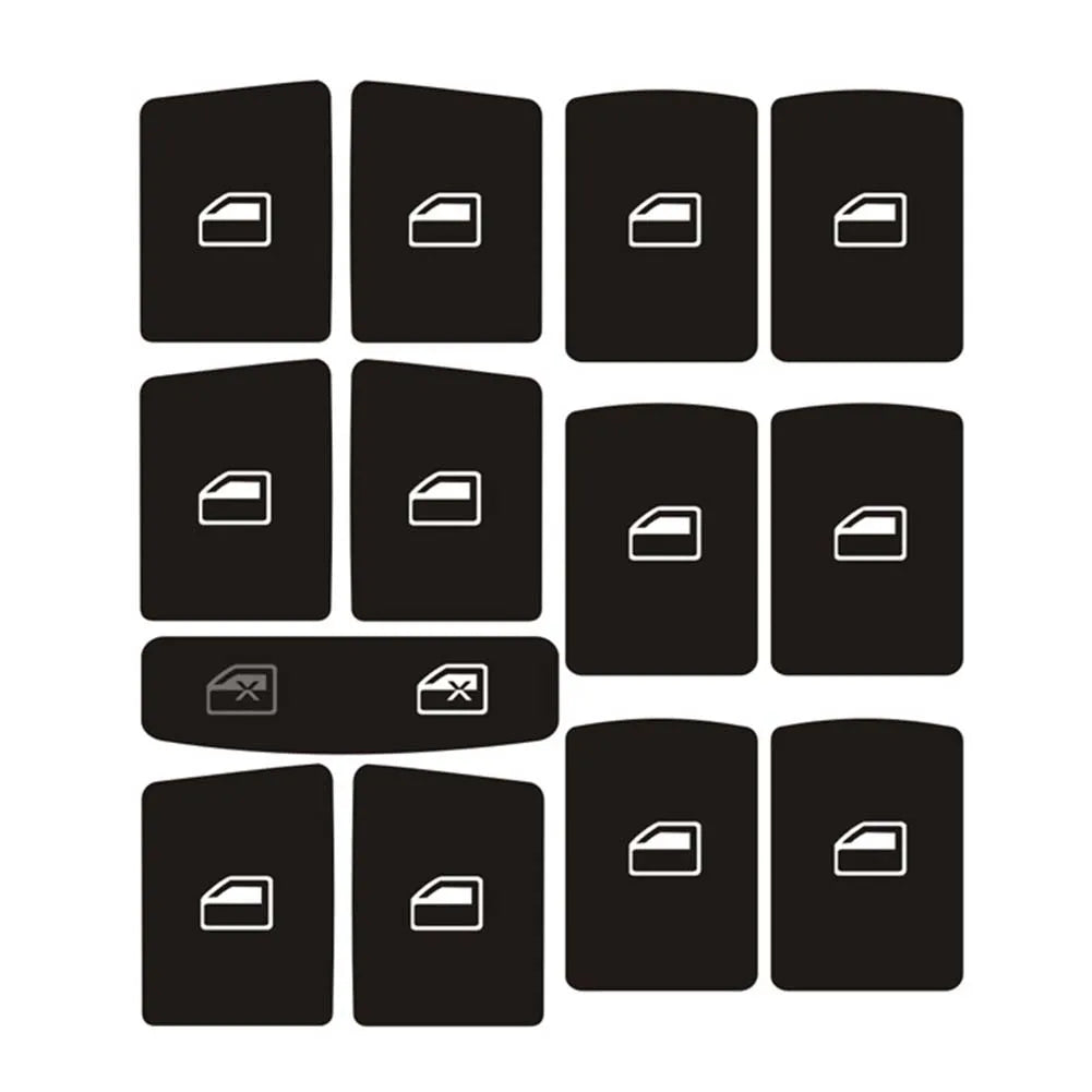 Door Lock Window Switch Button Repair Sticker For A3 8P 2004-2008 Radio Clima For ESP Headlight Button Repair Worn Knob Switch