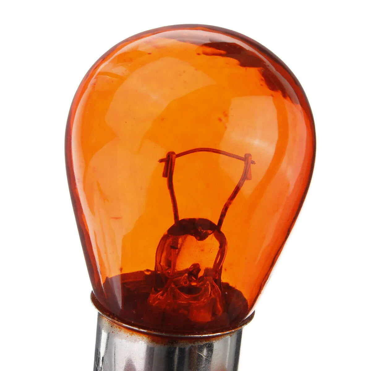 10Pcs 21W Amber Indicator Bayonet Base Lamp Turn Signal Car Light Car Interior Bulb Auto Dashboard Warning Indicator