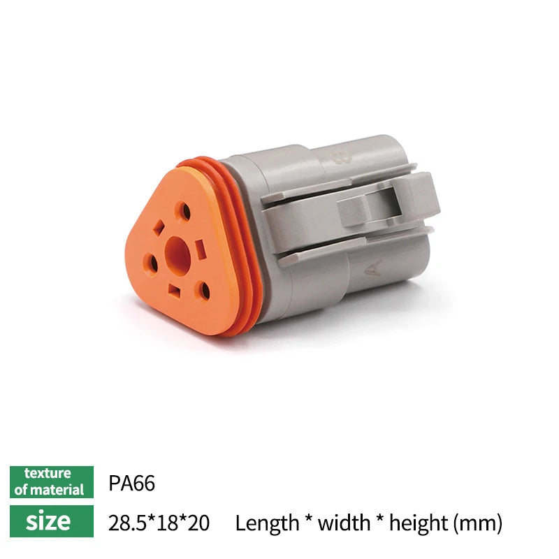 5/10/20Sets Deutsch Type DTM/DT/DTP/DT13/DT15 Waterproof Connector With Terminal Male Female Plug&Socket DTM04-2/3/4/6/8/12P