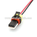 3 Pin Waterproof 0.6mm Female Connector Headlight Light Height Adjustment Motor Plug Wire Harness Pigtail For Hyundai 1-936527-2
