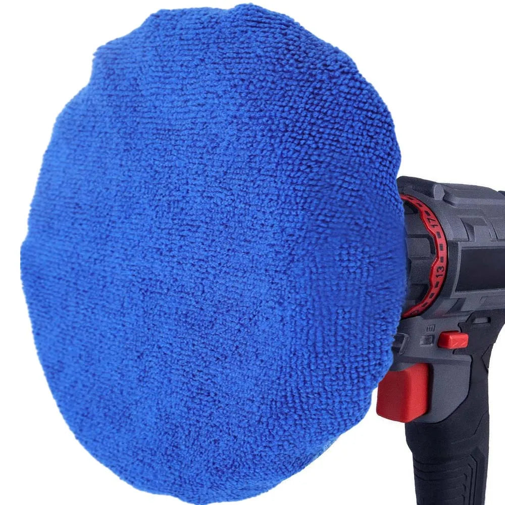 Microfiber Car Waxing Polishing Sleeve 5-10 Inches Polisher Pad Wash Buffer Waxing Sleeve Auto Body Care Cleaning Accessories