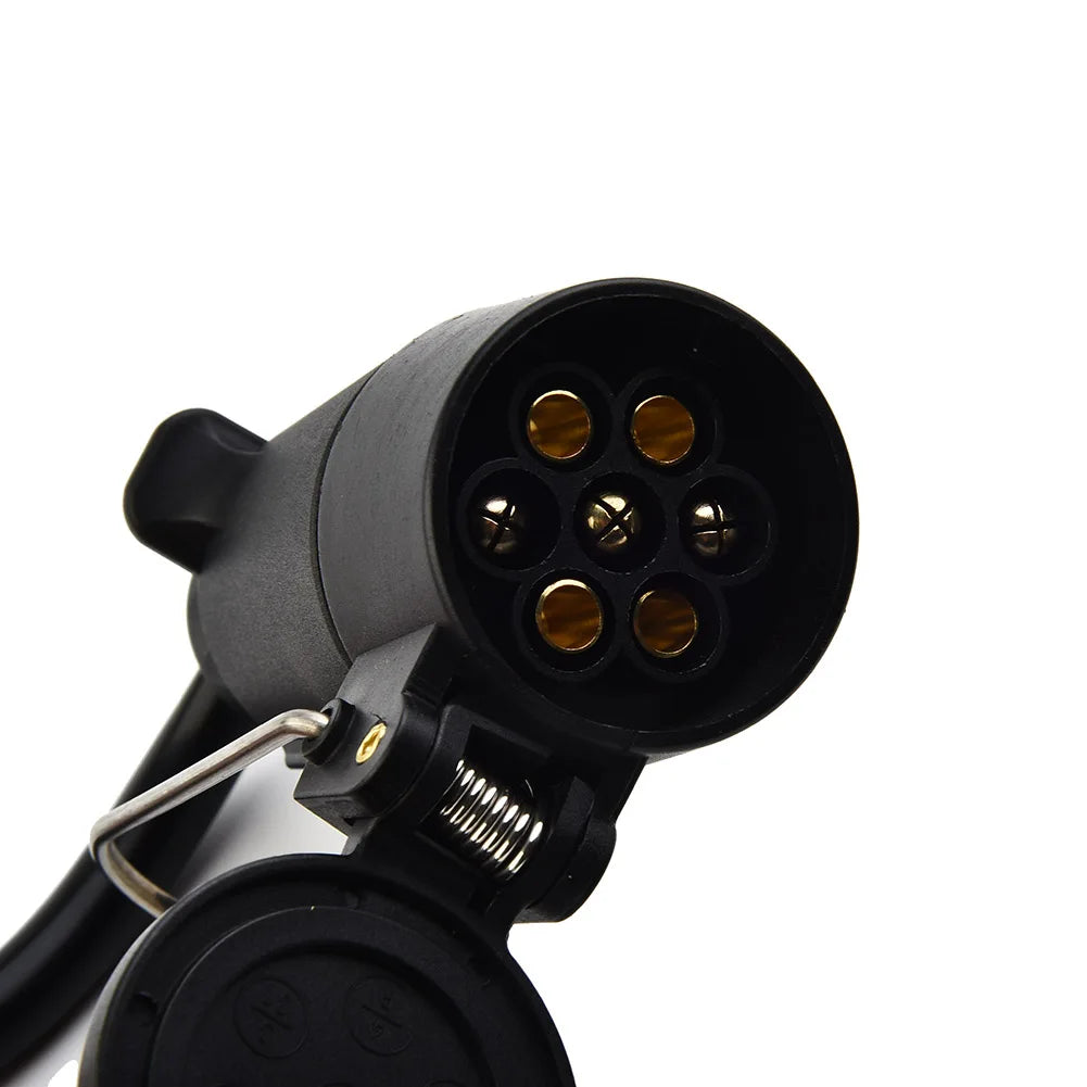 4 Pin Flat Plug To European 7 Pin Connector 4 To 7 Trailer Light Converter Electrical Adapter Socket Trailer Accessories