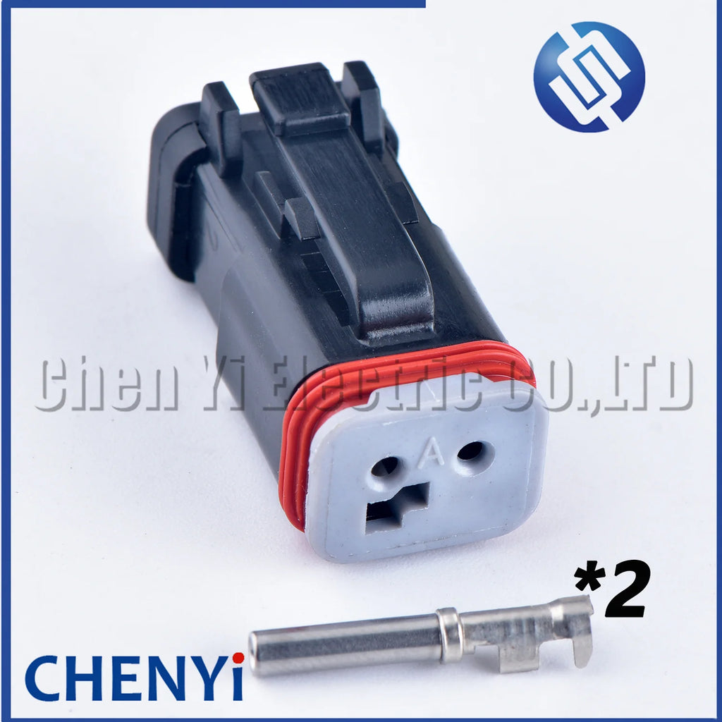 Black 2 Pin excavating machinery Heavy Industry Machinery headlight boom light Wire Harness Plug DT06-2S DT04-2P A B C D 4 types